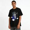 Fun Astronaut Fishing Graphic Print Casual Top Pure cotton T-shirt