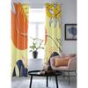 Summer Leaves Flower Colorful Abstract Window Curtains Luxury Curtains for Living Room Bedroom Curtains Printed Valance Drapes