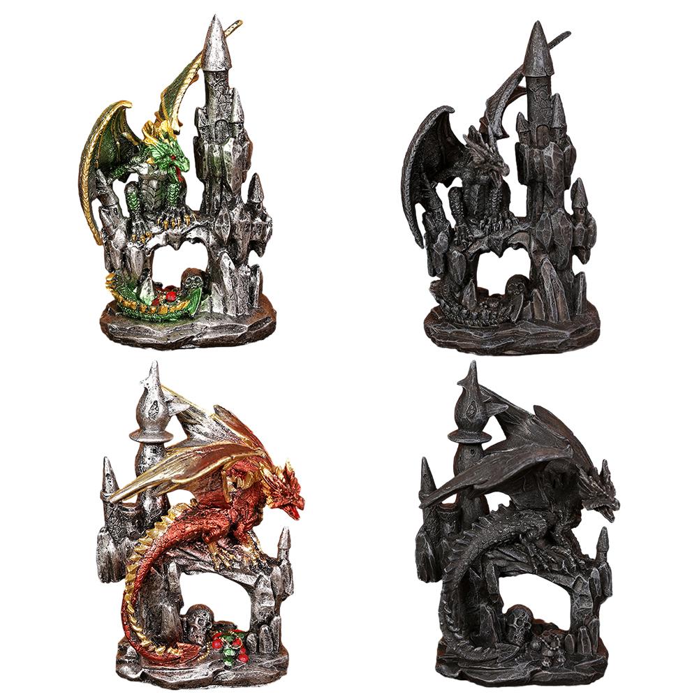 

Хэллоуин животное дракон фигурка готический стиль череп дракон скульптура фестиваль тема изделия из смолы аксессуары для садовой вечеринки