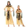 Children Adult Ancient Egyptian Pharaoh Goddess Cleopatra Cosplay Costume Gold Ancient Egyptian Cosplay Queen Robe