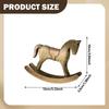 Rocking Horse Wooden Sculpture Ornament Figurine for Shelf Living Room Gift Bedroom