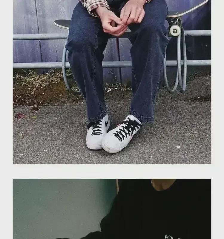 American Y2K Polar Boy Hip-Hop Embroidered Straight-Leg Jeans for Men