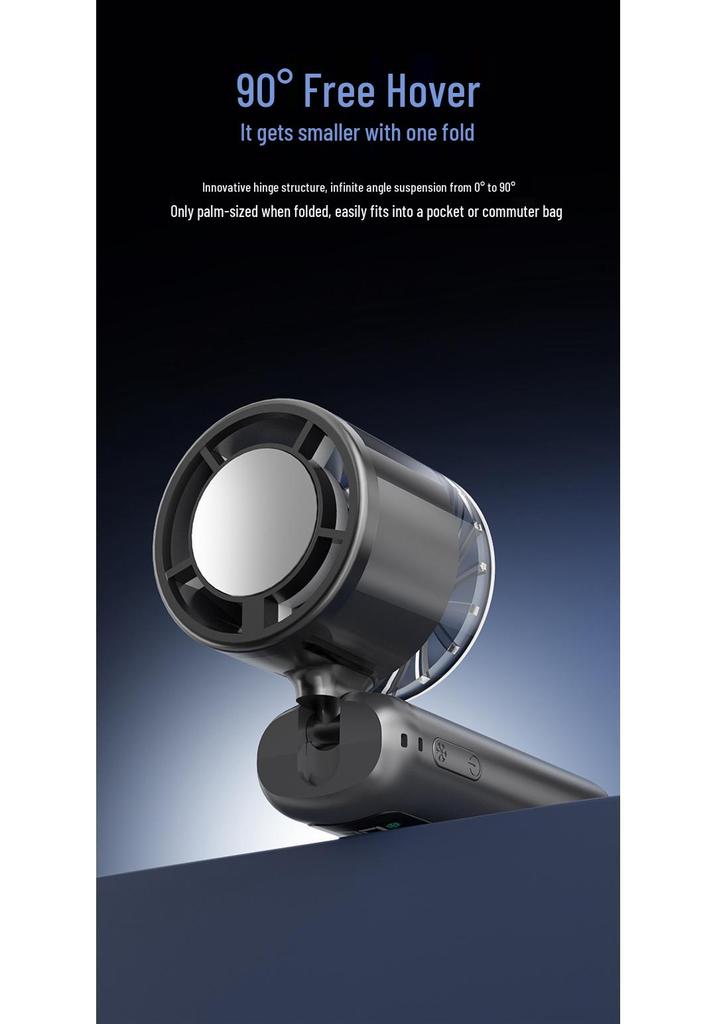 Portable High-Speed Foldable Fan with Ice Pack – Handheld, Neck Hanging, Silent for Office Use
