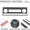 Lcojicep Center Control Dash Board Air Conditioner Switch Panel Cover Trim with Corvette C6 Z06 ZR1 2005-2013, Soft Carbon Fiber Air Condition