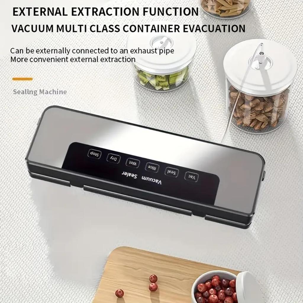 Automatic Vacuum Sealer Home Kitchen Food Saver Sealing Machine with 30 Textured Bags