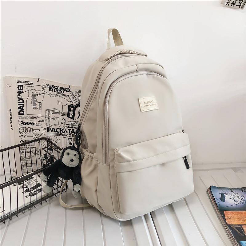 Women Casual Backpack Large Capacity School Bag Lightweight Nylon Travel Backpack Multi Pocket College Bookbag Daypack