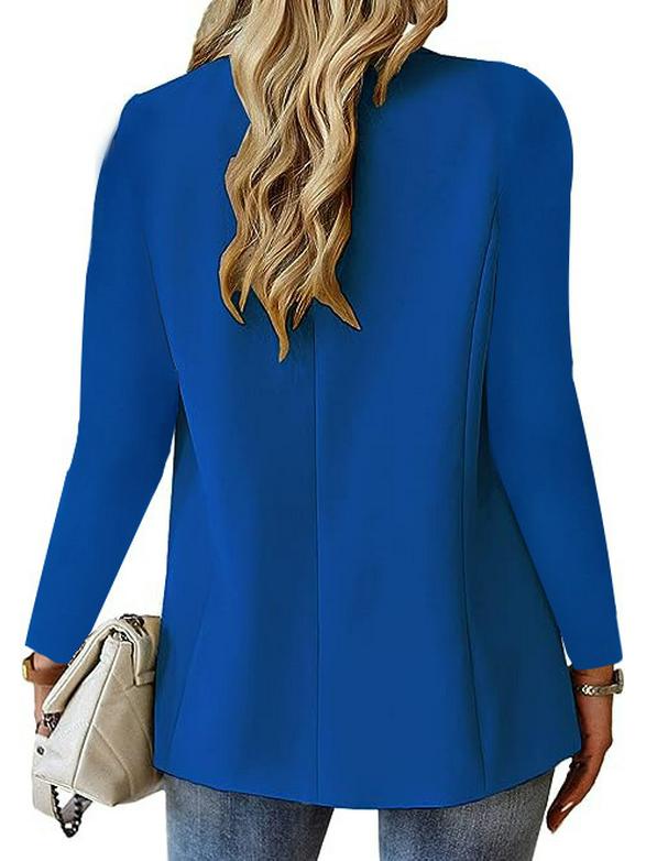 2025 Autumn Long-Sleeve Women's Solid Color Cardigan Suit Jacket