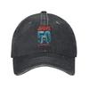 Cappellini da Baseball Logo 50° Anniversario di Lo Squalo Denim Vintage Usurato Snapback Classico Film All'aperto Morbidi Senza Struttura