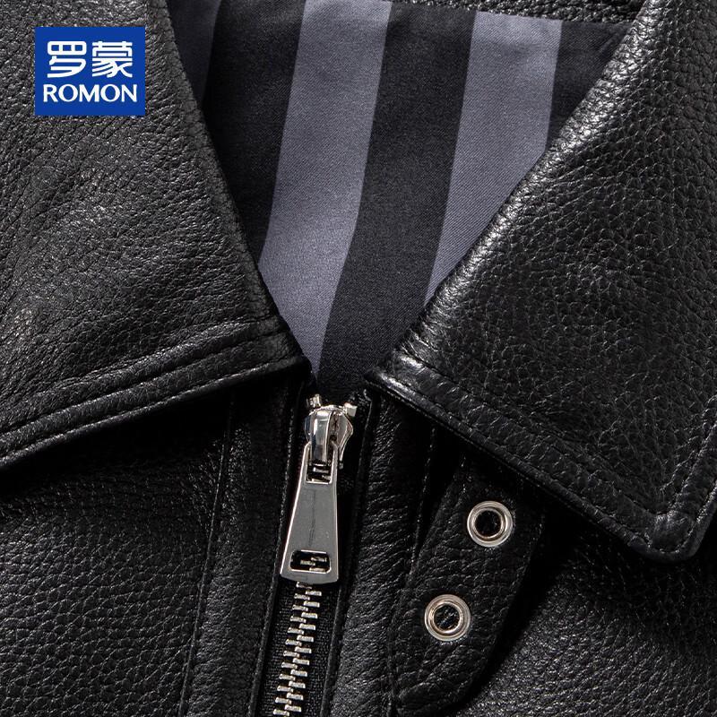 ROMON Men's Genuine Sheepskin Leather Jacket