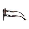 Michael Kors Temple Logo Acetate Acetate Butterfly Sunglasses Women's Tortoise