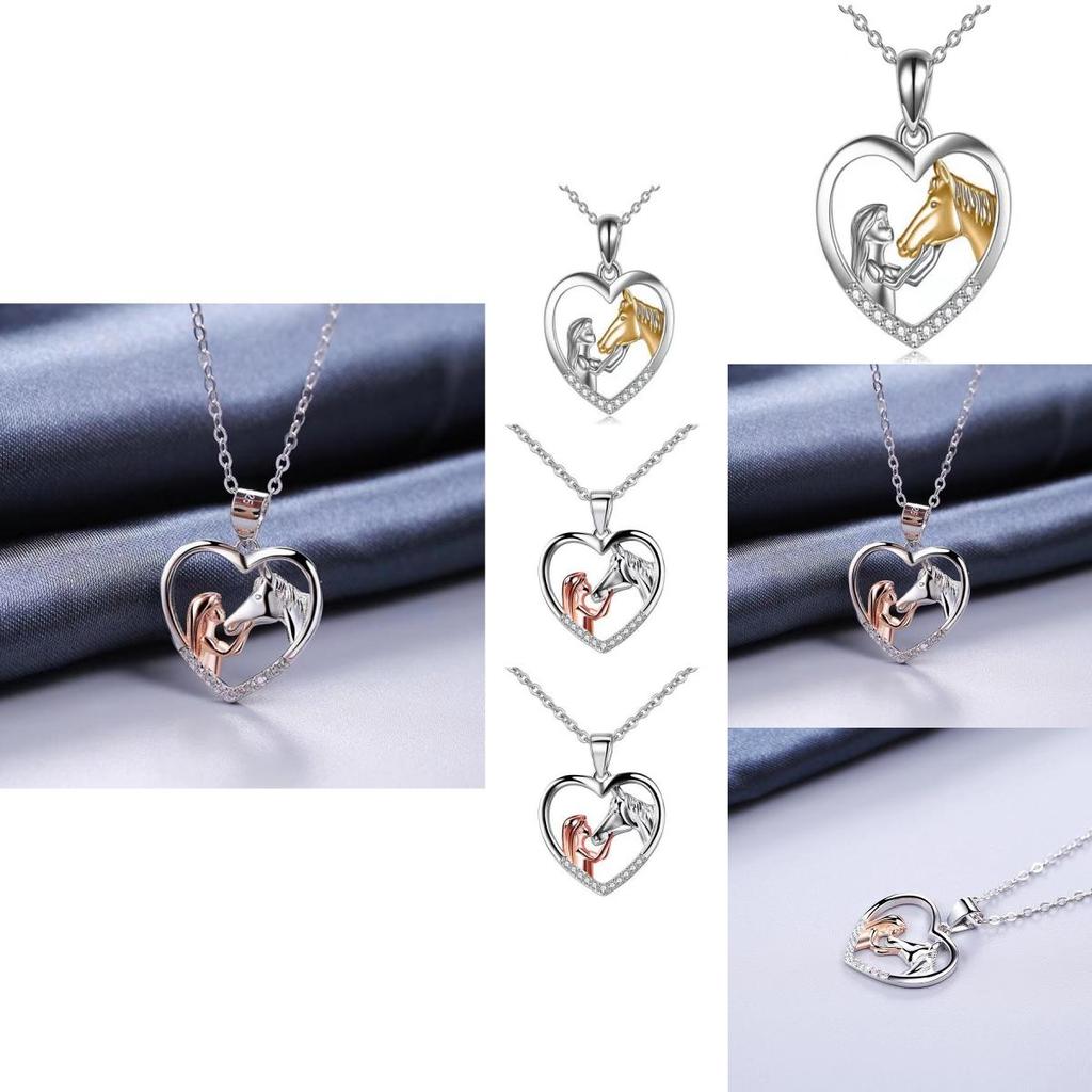Stylish Animal Themed Heart Shaped Necklace For Girls Perfect Gift For Lovers