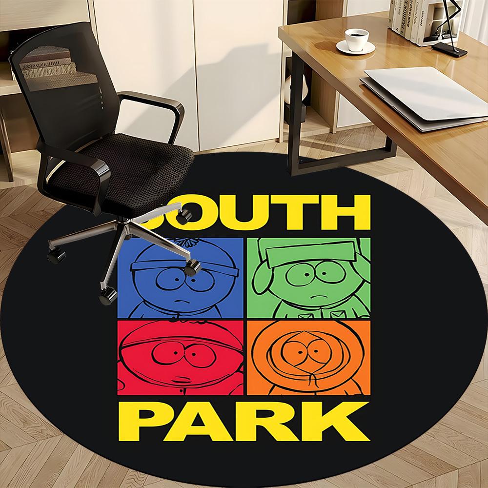 1pcSouth Park Office Round Area Rug, Indoor Mat Suitable For Office,Bedroom Living Room Home Decor, Room Deco A0928166