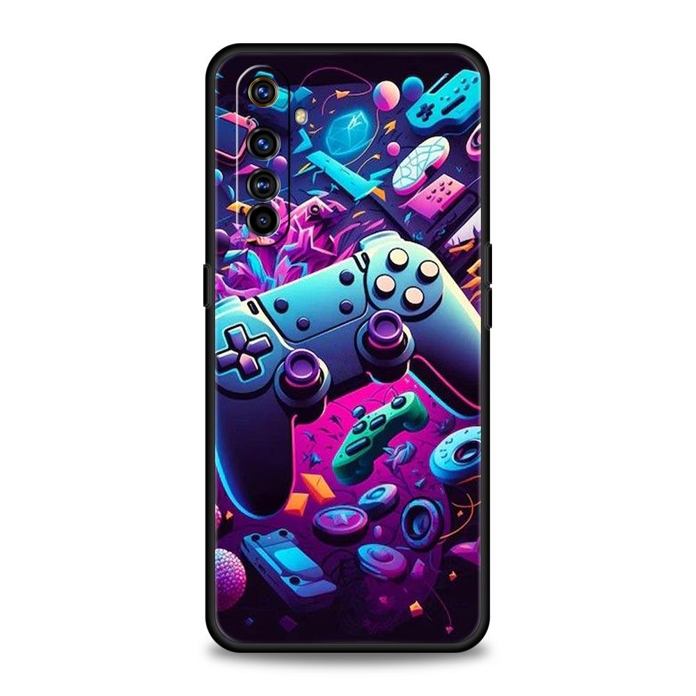 Game Controller Graphic Soft TPU For Realme 13 12 11 10 9 Pro Plus GT3 GT2 C21 C25 C35 C53 C55 C67 Pro 5G Phone Case Cover Capas