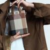 Daks Brown House Check Pattern Mini Cross Bag Dcwa6e501w2