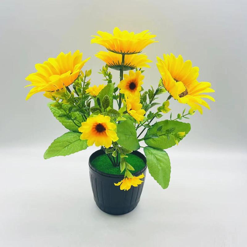 Simulated Sunflower Artificial Artificial Flower Potted Interior Decoration