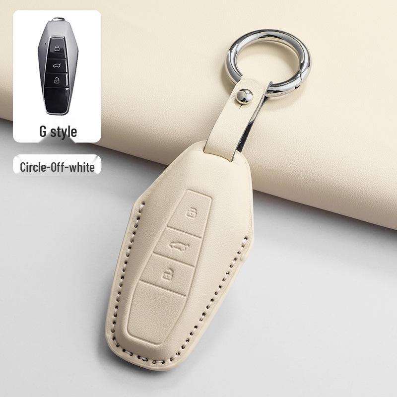 Chery iCAR Key Case for 03/3T/v23 Models, Rice White Shell Buckle Bag, Fashionable Cross-Border Design