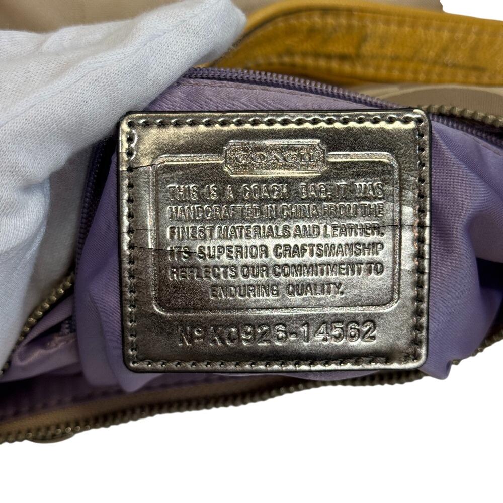 COACH 14562 2-way One-Hand Shoulder Bag (Crossbody Bag) Signature canvas Poppy Shoulder Bag yellow canvas Used