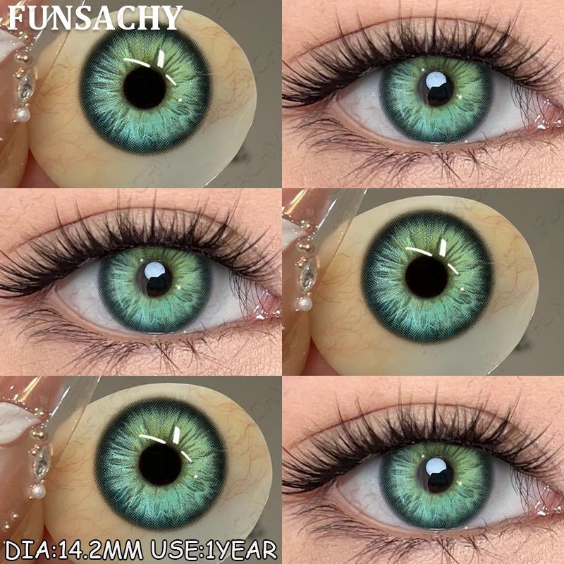 FUNSACHY 1 Pair AUDREY Colored Contact Lenses for Eyes Brown Color Lenses Natural Gray Contacts Koean Softlens Beautiful Pupils