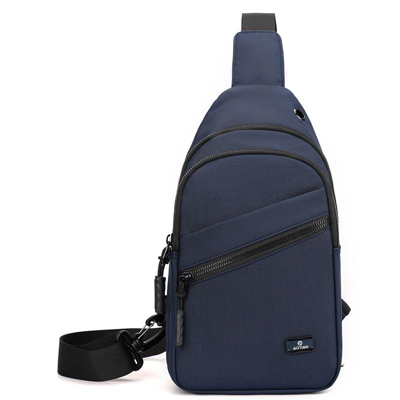 

Сумка на грудь Сумка через плечо Мужская сумка для велоспорта Многослойная сумка Oxford темно-синий