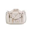 Personalized Rivet Leather Jacket Bag 2025 New Korean Version Fashion Candy Color Foreign Style Women's Shoulder Small Square Bag Pu