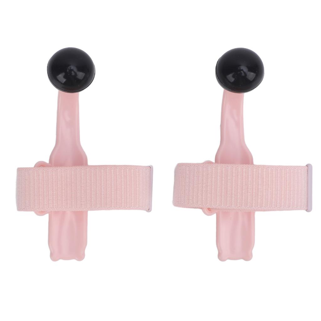 1 Pair Piano Finger Trainer Strong Support Food Grade Rubber Finger Positioning Aid for Practice Rosy