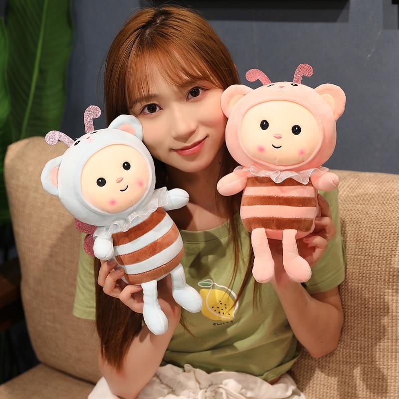 Lovely Honeybee Plush Toys Super Cute Bee Pillow Stuffed Soft Animal Dolls Kawaii Toy for Kids Children Birthday