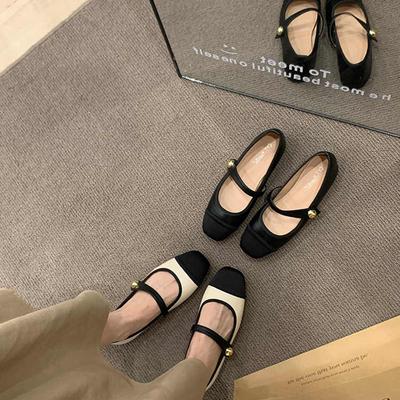 2025 Frühling Damen Mary Jane Ballerinas Schuhe Mode Flach Mixfarben Schuhe Damen Weiche Sohle Komfort Streetstyle Schuhe
