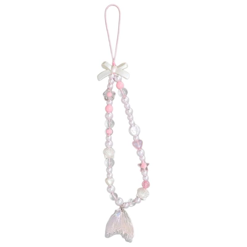 

Aesthetic Phone Wrist Strap Beaded Phone Lanyard Bracelet Keychain Phone String Phone Charms Phone Decoration Accessory 1