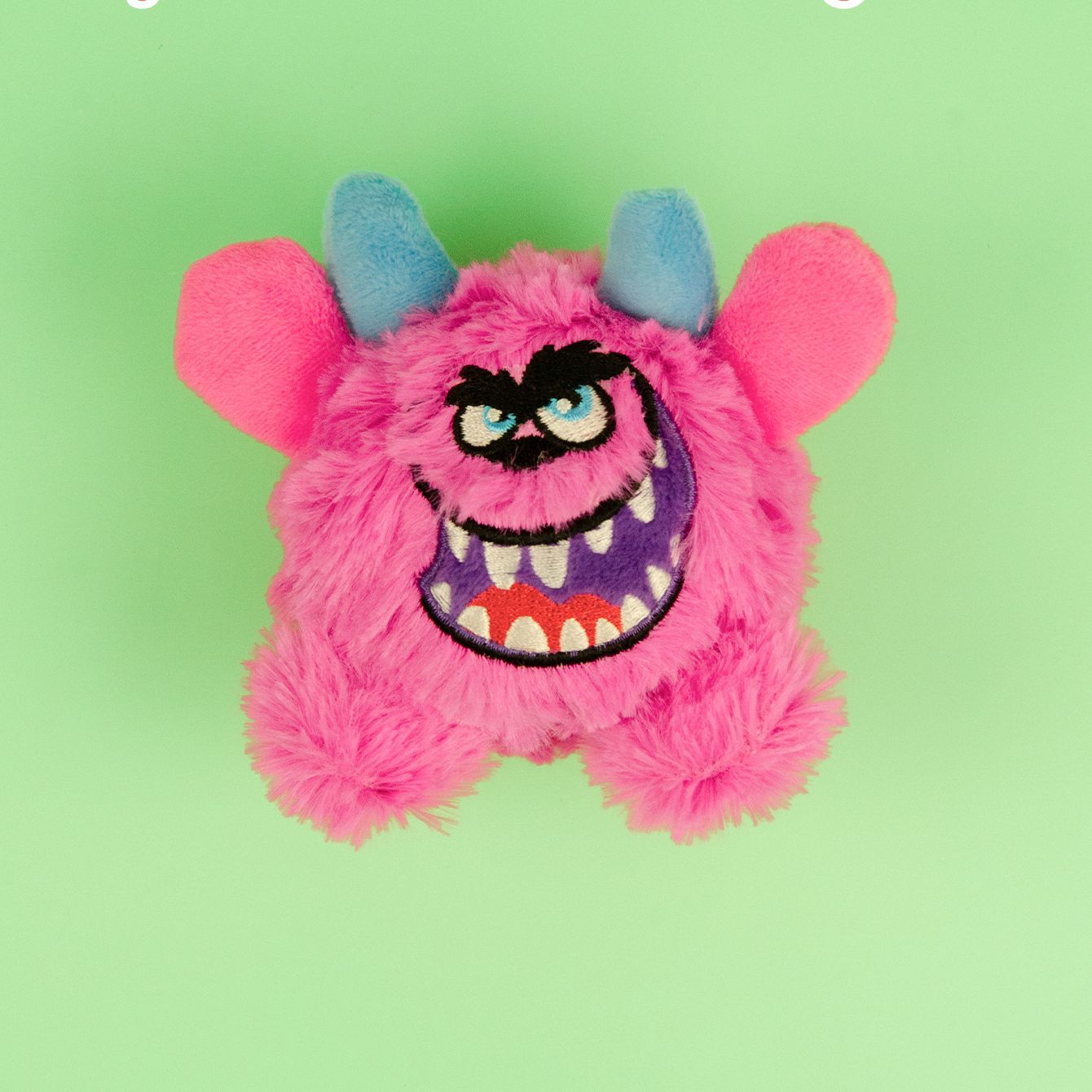 Squeaky Pet Plush Toy Cute Little Monster Stuffed Interactive Dog Toy With a Sound Ball (Red,S) красный