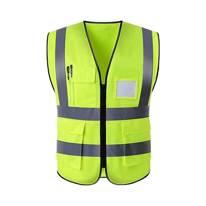 Multi-Pocket Reflective Safety Vest for Construction and Traffic Duty