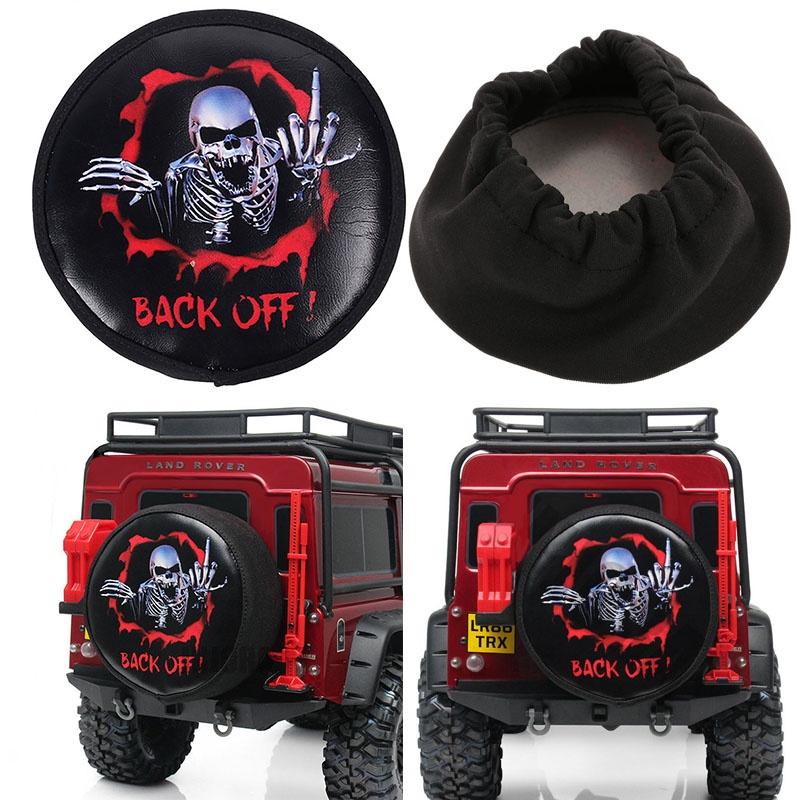 Stylish Skeleton Spare Tire Cover For 1/10 Rc Crawler Wrangler Traxxas Trx-4