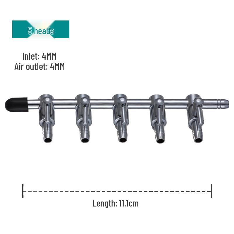 Stainless Steel Aquarium Air Regulating Valve with Oxygen Pump and Air Pipe