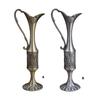 European Engraved Slim Neck Metal Vases Flower Arrangements Container Bud Vases For Home Table Centerpieces Decors