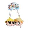 Crayon Shin-chan Magnetic Sticker & Couple Pendant Doll Keychain Set