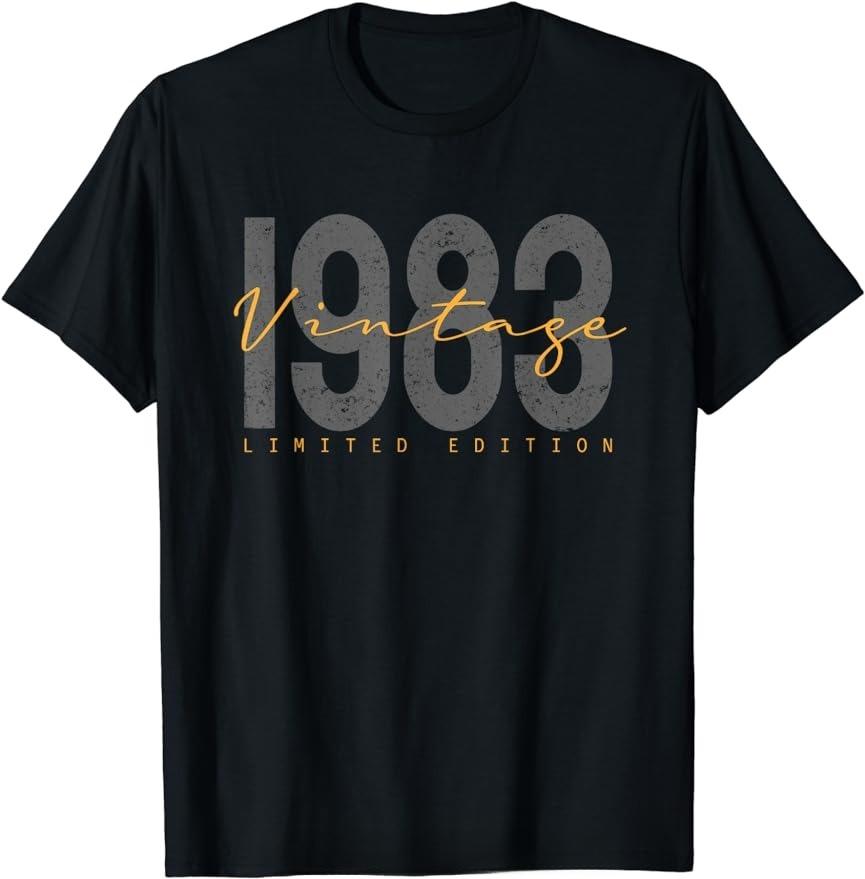 2026Retro Streetwear Birthday T-Shirt Men Born in 1983 Style Men's Graphic T Shirt Birthday Gifts TShirt Streetwear Men Clothing