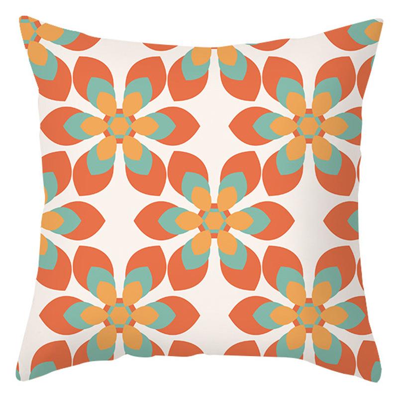 Geometric Floral Pattern Fresh Nordic Style Pillowcase Desk Lunch Break Sleeping Pillow Bedside Pillow Cushion