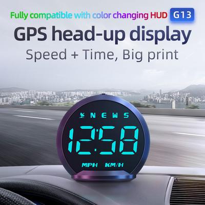 G13 Car HUD GPS On-board Computer Digital Head Up Display Auto Speedmeter Speed Windshield Projector For All Car