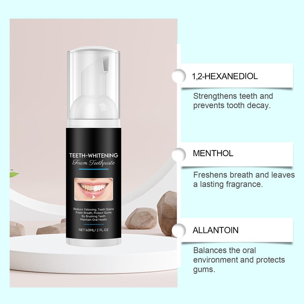 Natural Whitening Tooth Cleaning For Oral Cleaning, Removing Yellow Stains And Whitening Teeth.