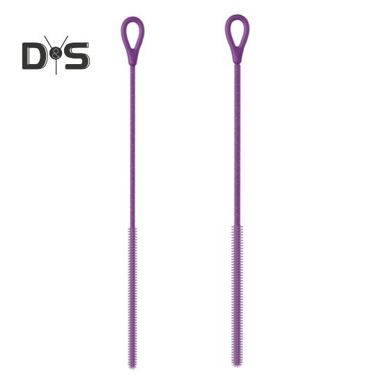 2ks silikonové kartáče na čištění brček, sada, hloubkové čištění, výkonný kartáč na odstraňování skvrn od mléčného čaje v potravinářské kvalitě, protiskluzová rukojeť, nástroj na čištění brček