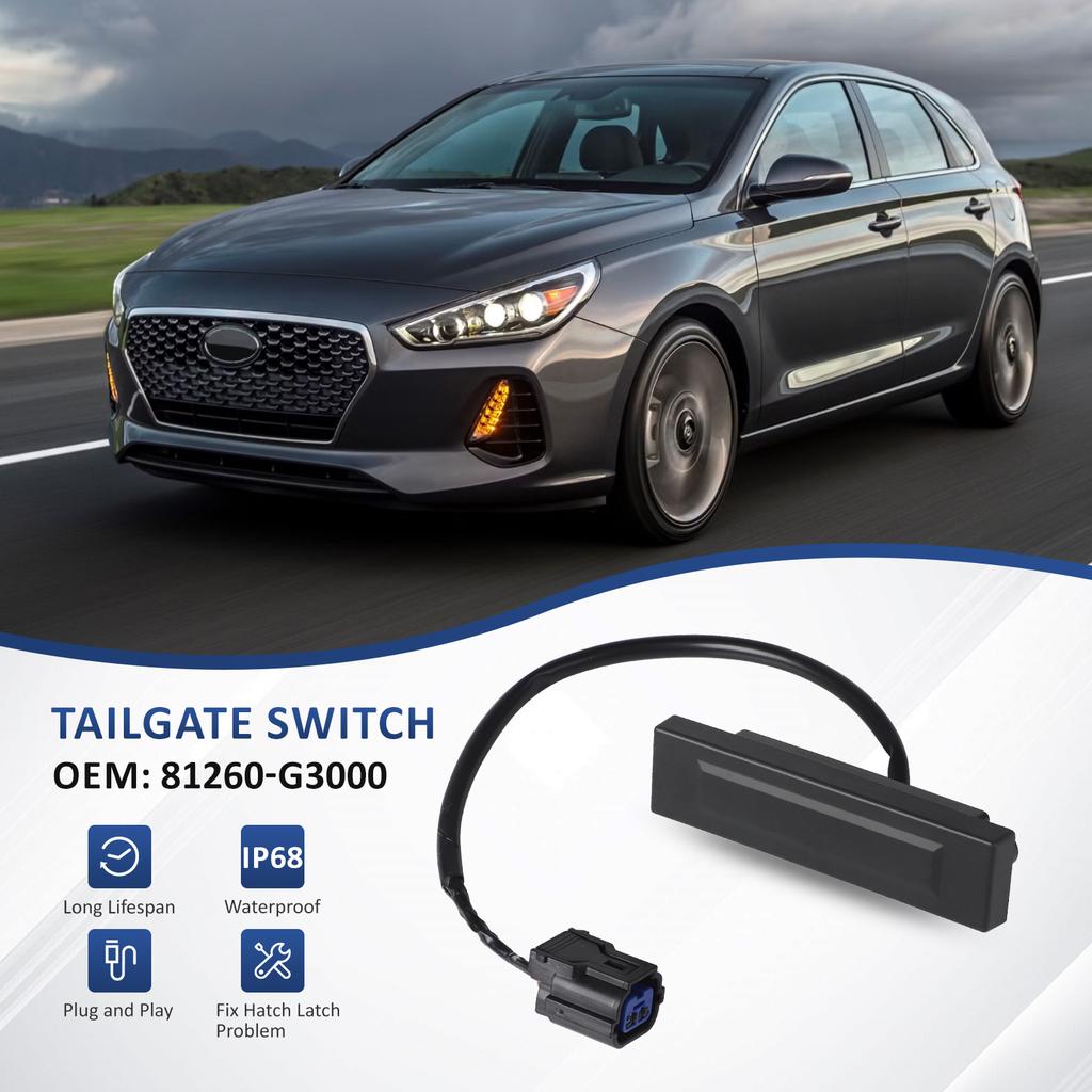 Car Rear Trunk Door Tailgate Boot Release Button Liftgate Switch For 2018-2020 Hyundai Elantra GT I30 OEM 81260G3000 81260-G3000