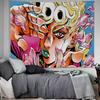 Anime JoJos Bizarre Adventure Tapiz de Pared Grande Impreso Decoración de Pared de Buda Indio Brujería Bohemia Hippie Arte de Pared