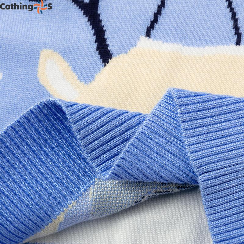 Kinderpullover Neuer Herbst und Winter Schneeflocke Hirsch Jungen und Mädchen Boden Strickpullover Kinderkleidung