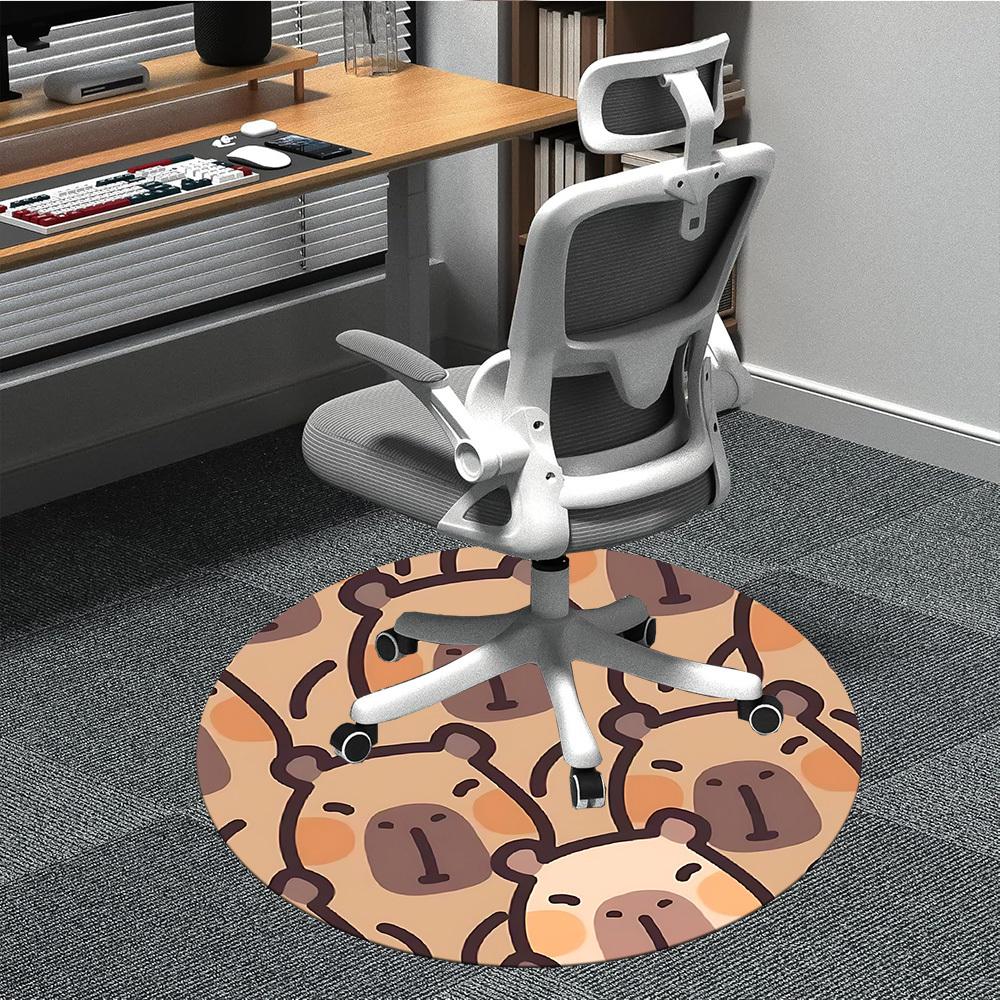 

1pc Cute Bear Pattern Chair Carpet for Office Non-Slip Mat for Office - Decorative Floor Mat yy251030281 80cm by 80cm