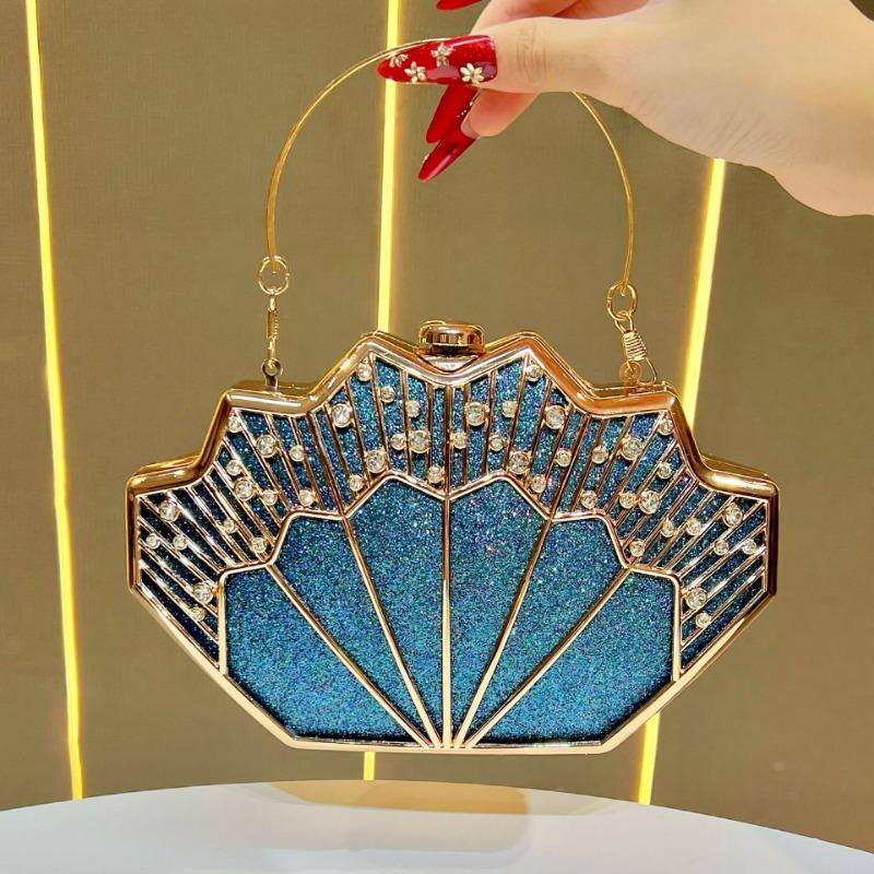 Diamond-encrusted Heavy Industry Clutch Bag, High-end Chinese-style Handbag, Single-shoulder Crossbody Dinner Bag