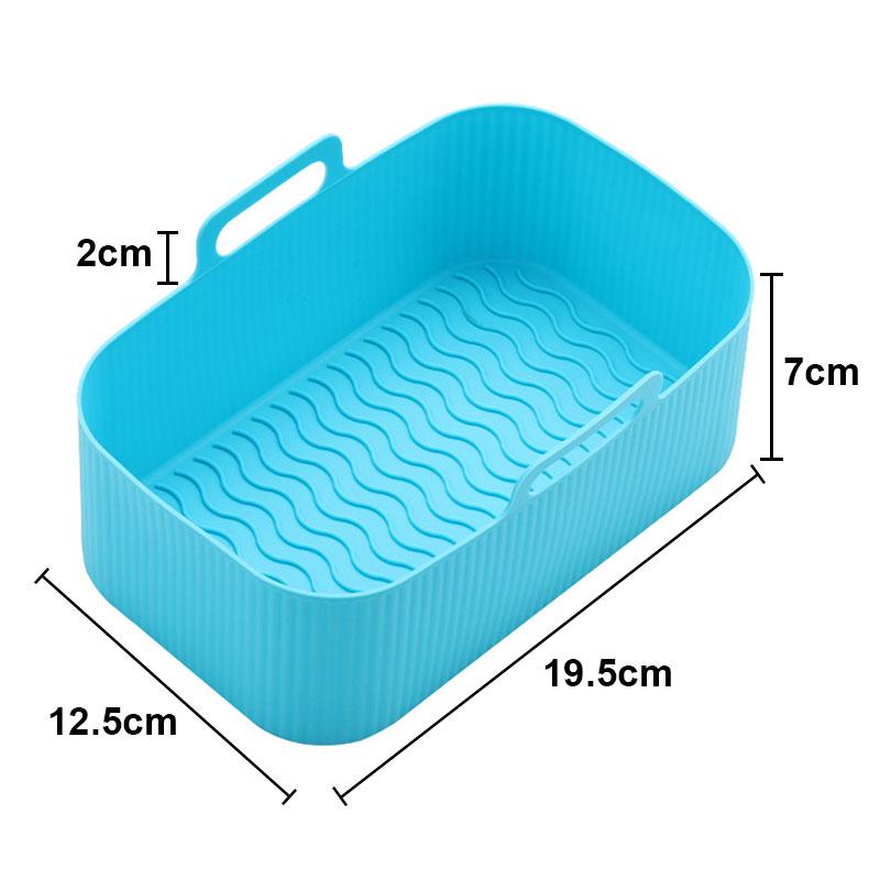 Silicone world Air Fryer Silicone Basket Silicone Mold Airfryer Oven Baking Tray Pizza Fried Chicken Basket Reusable Pan Liner