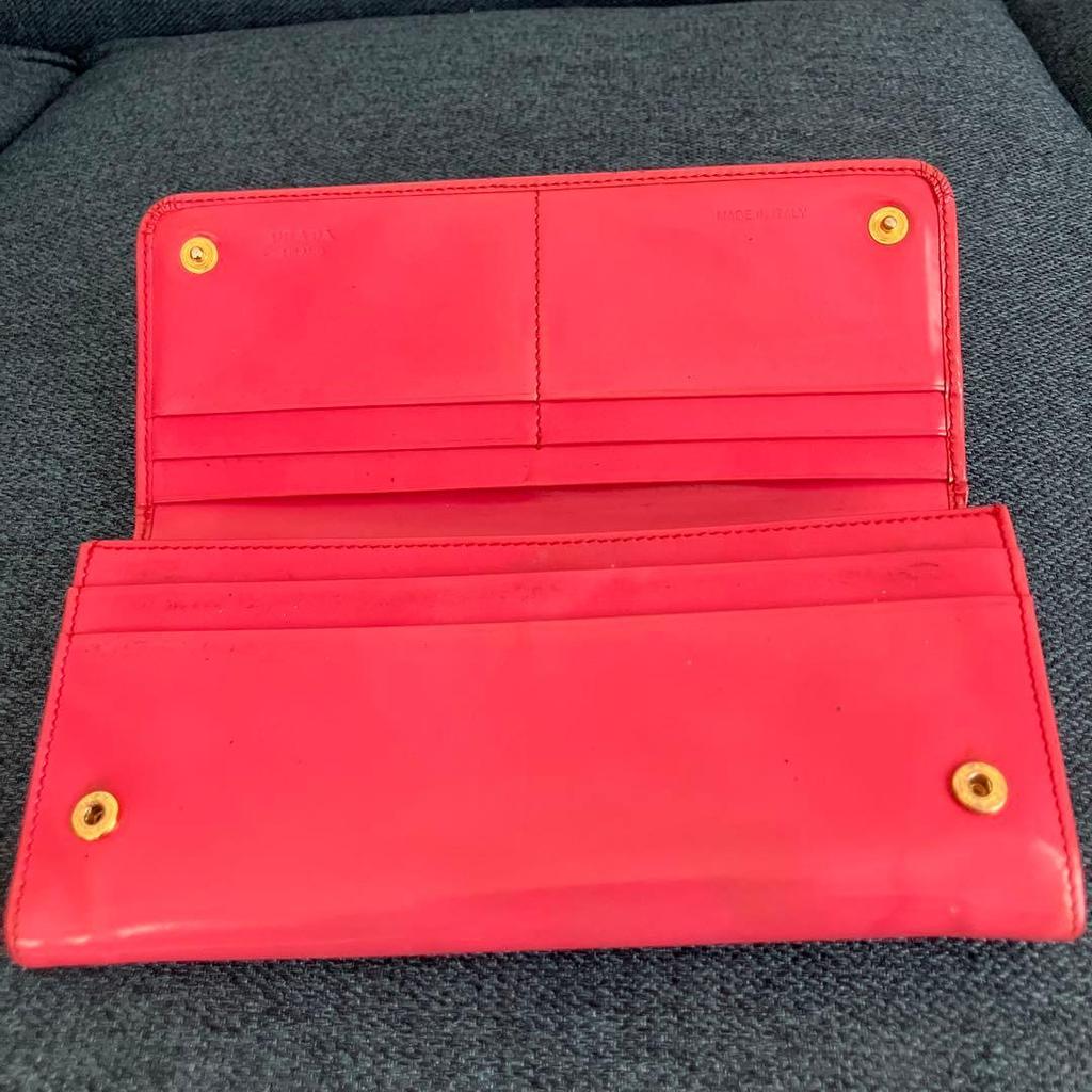 Used PRADA Saffiano Long Wallet Genuine
