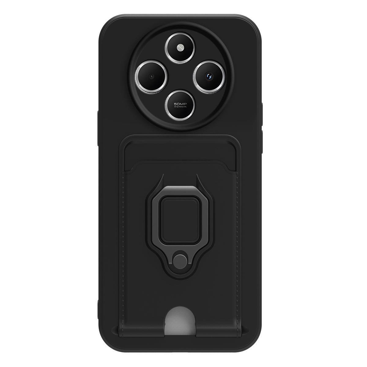 

Tpu Wallet Soft Case For Funda Xiaomi Redmi 14C A3 A3X A3 Pro Poco C75 4G 5G C61 X7 M7 360° Ring Card Holder Camera Protec Cover For Redmi 14C 4G