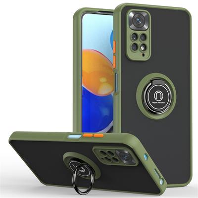 Für Xiaomi Redmi Note 11 11S Hülle Magnetischer Ring Ständer Halter Armor Handyhülle Für Redmi Note11 11E Pro 11Pro Harte PC Rückseite