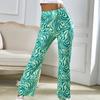 Casual Und Mode Wasser Welligkeit Gedruckt Hohe Taille Ausgestelltes Hosen Frauen Sexy Dünne Damen Hosen Sommer Streetwear Pantalon 26168