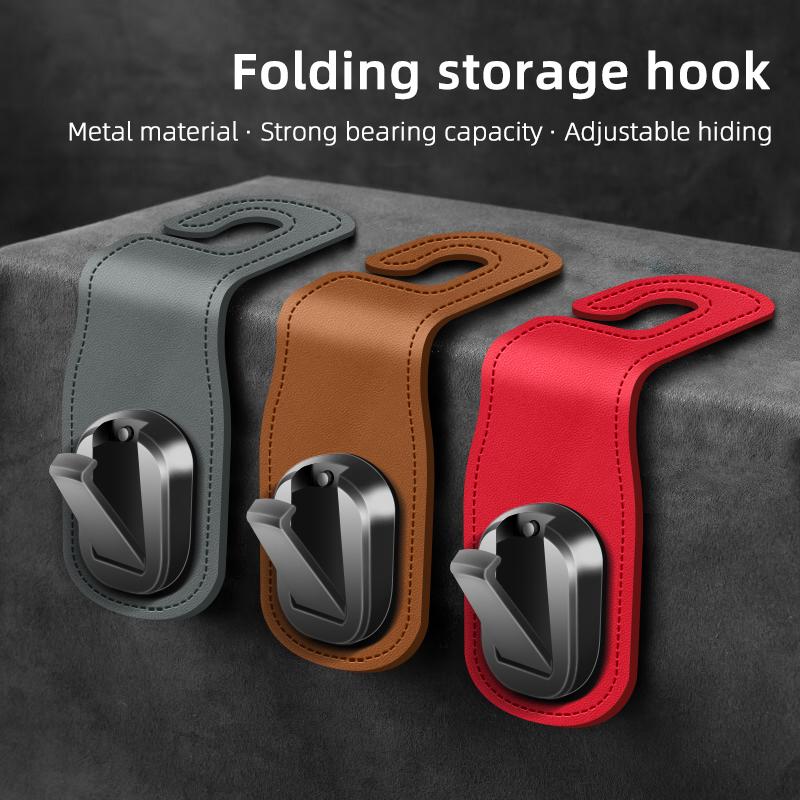 Car Seat Back Hook, Multifunctional Hidden Storage Hook, Suede Creative Hook